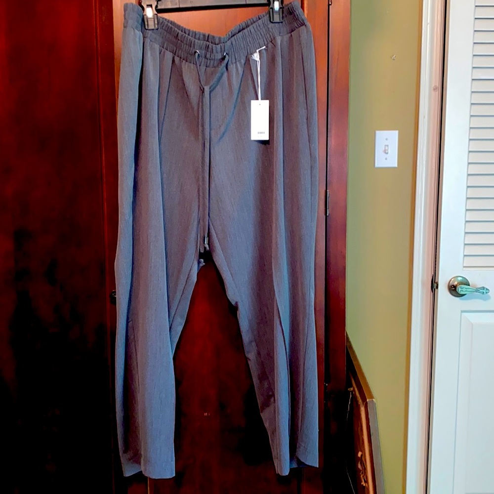 NWT Lane Bryant gray tailored fit ankle pants.